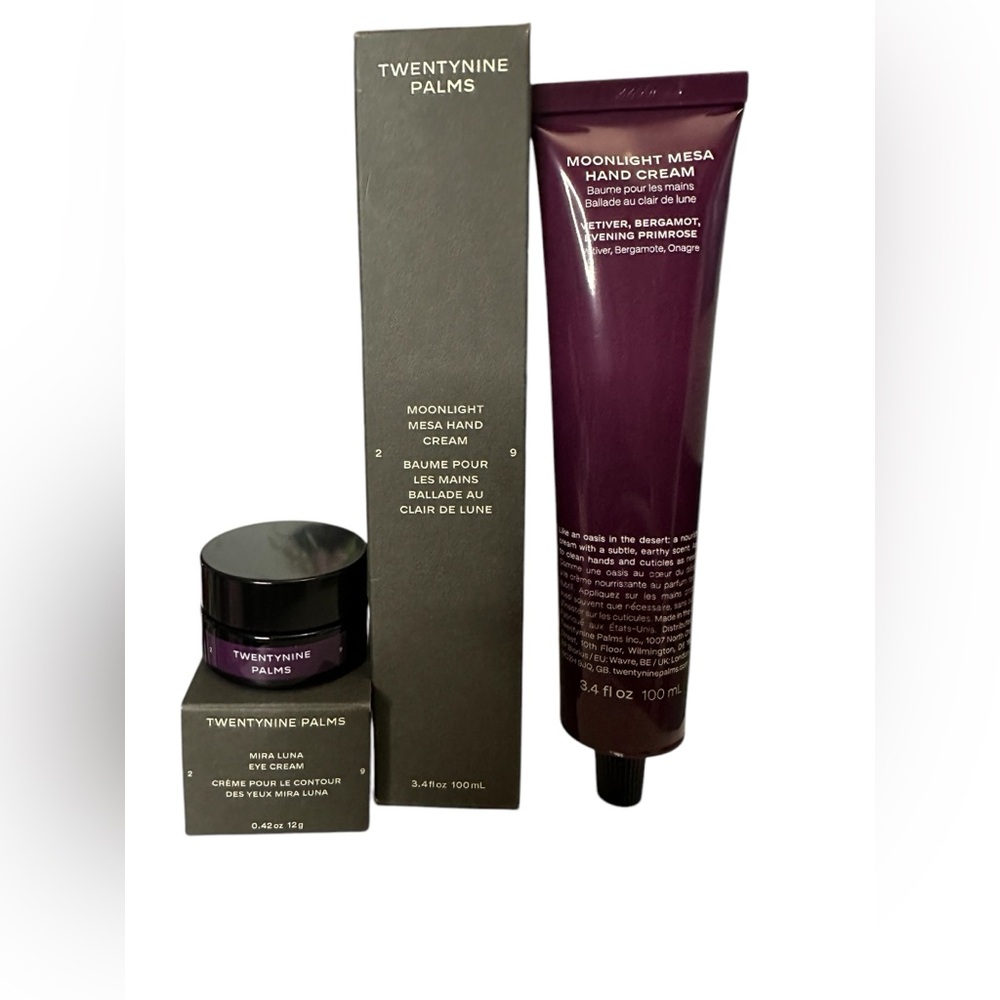 Twentynine Palms Set of 2 Moonlight Mesa Hand Cream & Mira Luna Eye Cream NIB